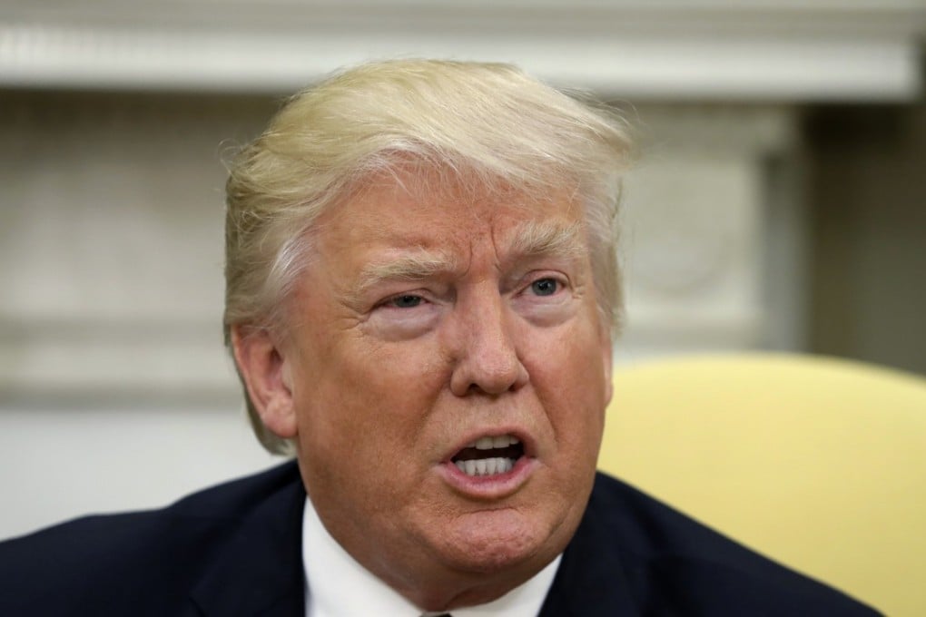 US President Donald Trump, talking to reporters in Washington, earlier this week. Photo: AP
