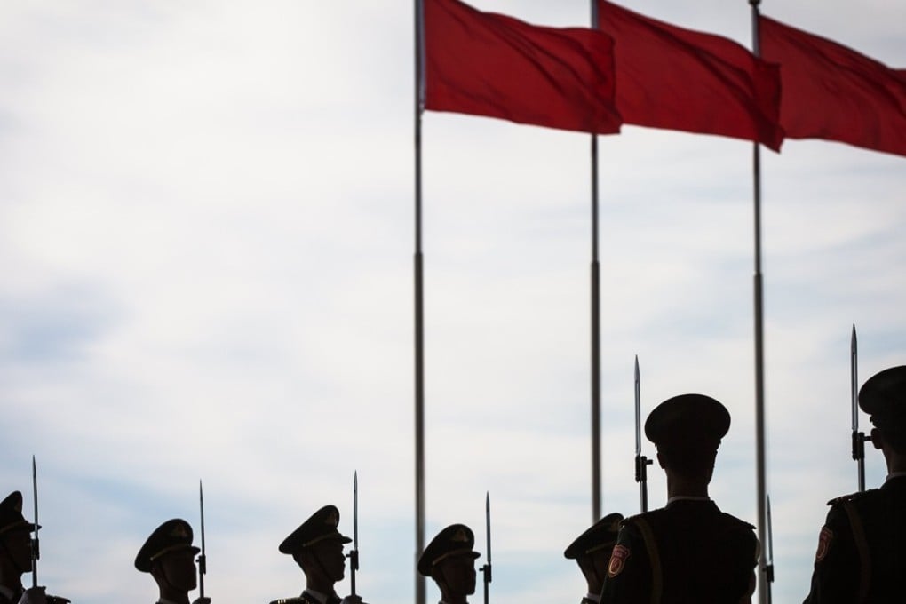 eMembers of China's People's Liberation Army (PLA) honour guard. Photo: EPA