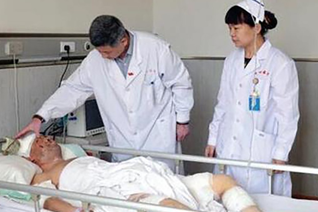 Li suffered severe injuries to his head and limbs but is now in stable condition. Photo: Handout