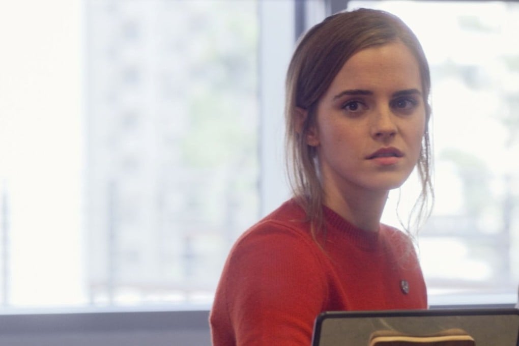 Emma Watson in a still from The Circle (category IIA), directed by James Ponsoldt. The film also stars Tom Hanks and John Boyega