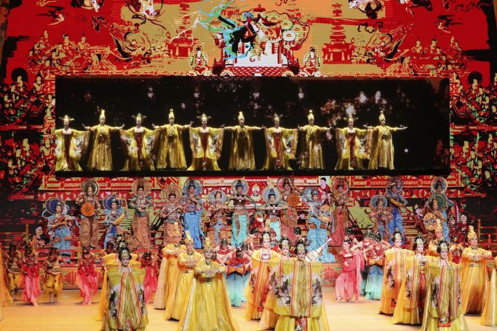 Performers dance during the Millennial Road at the National Centre for the Performing Arts in Beijing on Sunday night. Photo: Xinhua