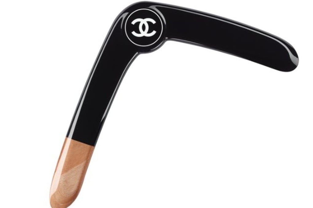 Boomerangs were traditionally used for hunting. This has been marketed as a fashion 'accessory'.