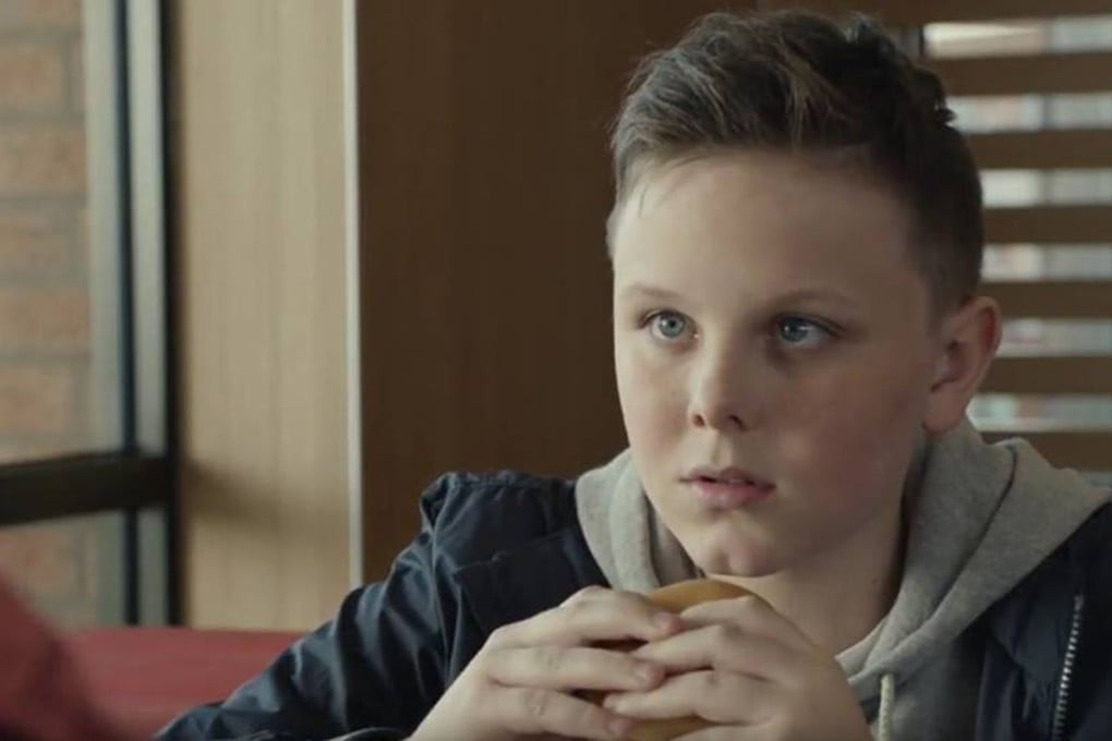The young star of a McDonald's ad finally finds something he had in common with his dead father - a love of the Filet-O-Fish burger. Photo: YouTube