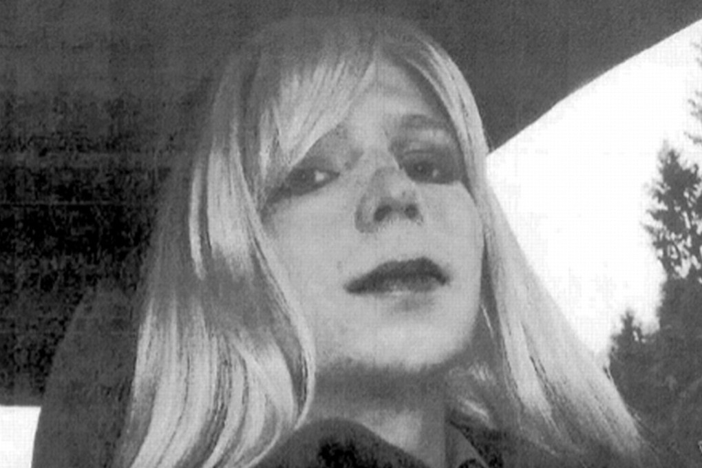 Bradley Manning in wig and make-up. File photo: AFP
