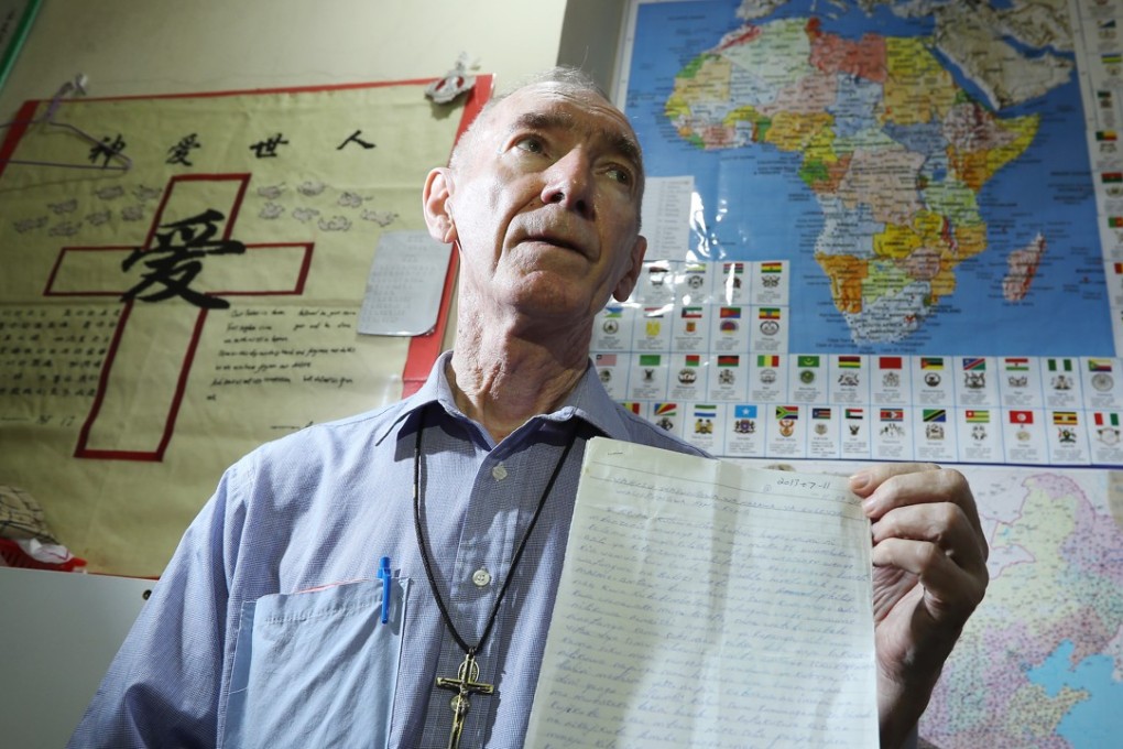 Father John Wotherspoon’s mission started in 2013 when he convinced a Tanzanian drug mule to write a letter home warning others not to follow his example. Photo: Nora Tam