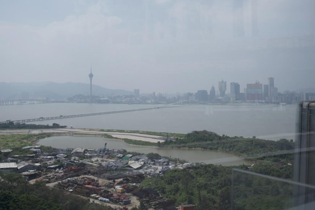 The Macau skyline seen from the restaurant Aurora. Photo: Xiaomei Chen