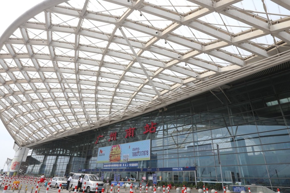 Guangzhou South Station, which will be the future terminus of the express rail link with Hong Kong and Shenzhen. Photo: Dickson Lee