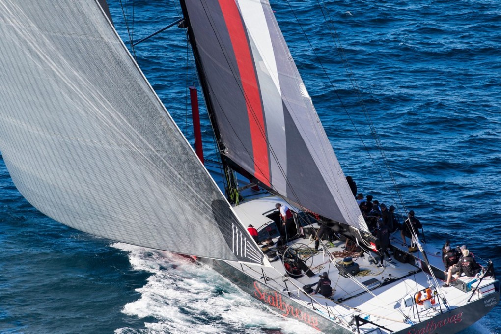 The 100ft supermaxi Scallywag taking part in the Gold Coast Race in 2016.