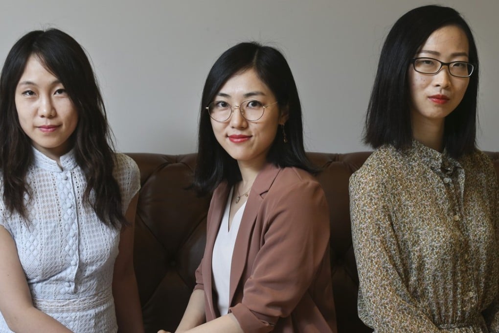 From left: sci-fi authors Hao Jingfang, Xia Jia and Regina Wang. Photo K.Y. Cheng