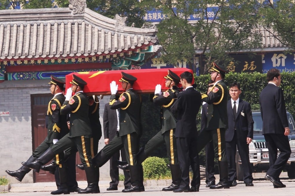The funeral of former foreign minister and vice-premier Qian Qichen is held at the Babaoshan Revolutionary Cemetery in Beijing on Thursday morning. Photo: Simon Song