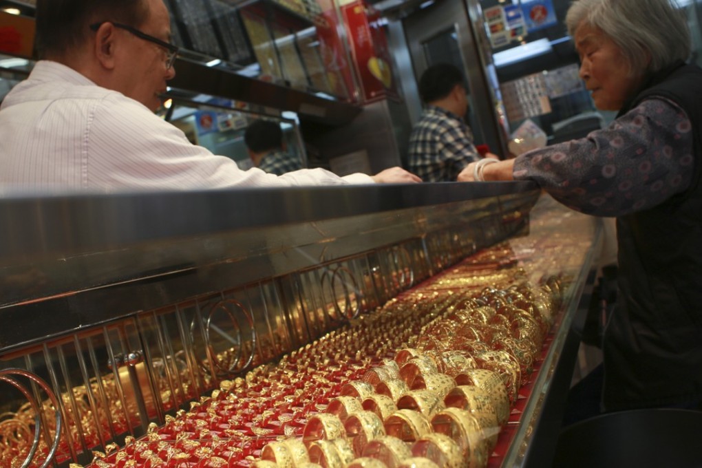 Gold jewellery demand rose by a better-than-expected 1.4 per cent to 170.9 tonnes in the first quarter, recovering from a drop of 14.4 per cent a year ago. Photo: May Tse