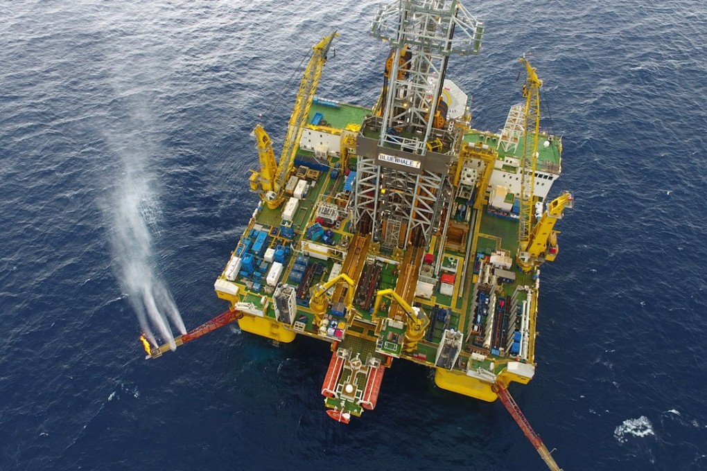 Bluewhale 1, the ultra-deepwater semi-submersible drilling rig in Zhuhai, Guangdong. China has succeeded in extracting methane gas from solid deposits under the sea. Photo: Xinhua