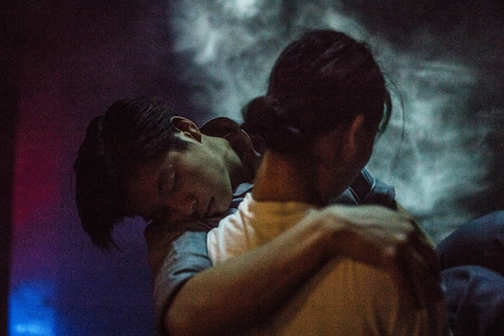 Milton Lim and Michelle Lui perform in Room 2048. The work by Vancouver-based ensemble Hong Kong Exile examines first-generation diaspora identity through the prism of Hong Kong’s unfolding fate. Photo: Remi Theriault