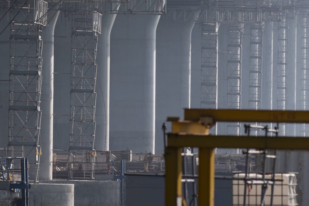 Construction work on the Hong Kong-Zhuhai-Macau Bridge makes the most of technological advances. Photo: EPA