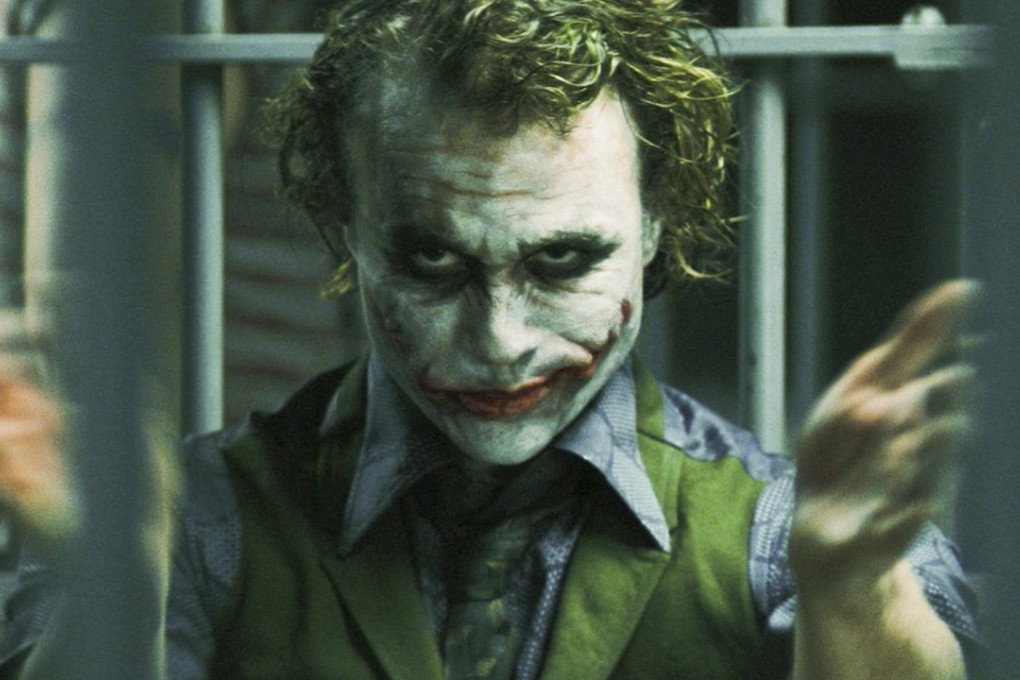 Heath Ledger as The Joker in The Dark Knight.