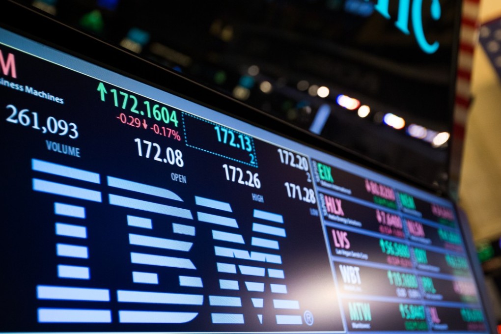 International Business Machines Corp. (IBM) signage is displayed on a monitor on the floor of the New York stock Exchange (NYSE) in New York. A software engineer from China pleaded guilty to theft of a source code from a US company. The engineer worked for IBM during the time the theft occurred. Photo: Bloomberg