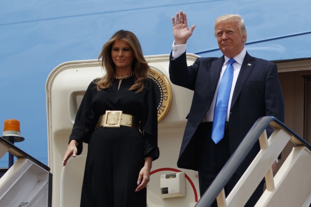 President Donald Trump and first lady Melania in Riyadh. Photo: AP