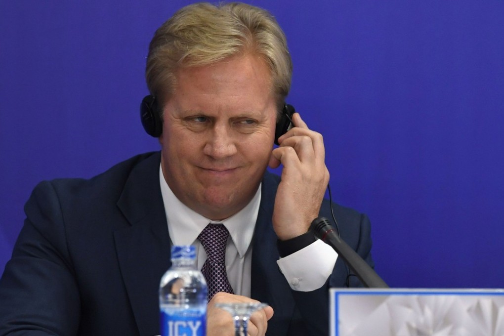 New Zealand's Trade Minister Todd McClay smiles while listening to a question during a press conference held on the sidelines of the Asia-Pacific Economic Cooperation meeting in Hanoi. Photo: AFP