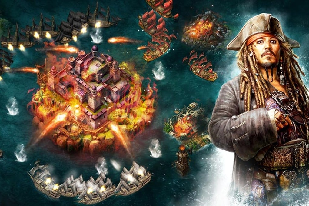 A still from The Pirates of the Carribean: Tides of War game.