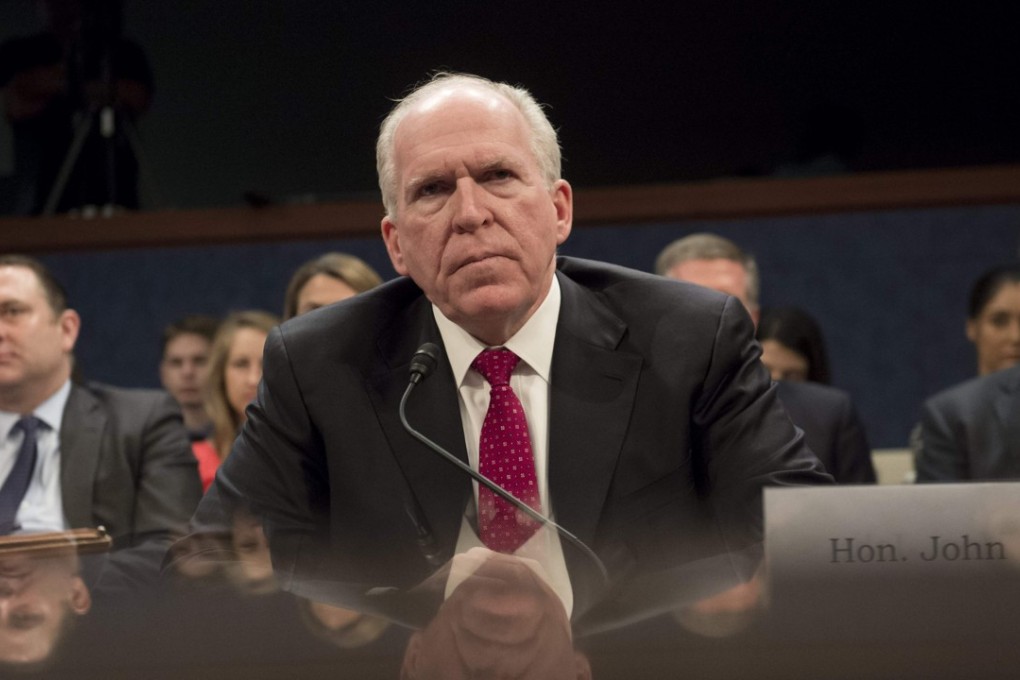 Former CIA Director John Brennan testifies during a House Permanent Select Committee on Intelligence hearing about possible collusion between Russia and Trump officials during the 2016 election. Photo: AFP
