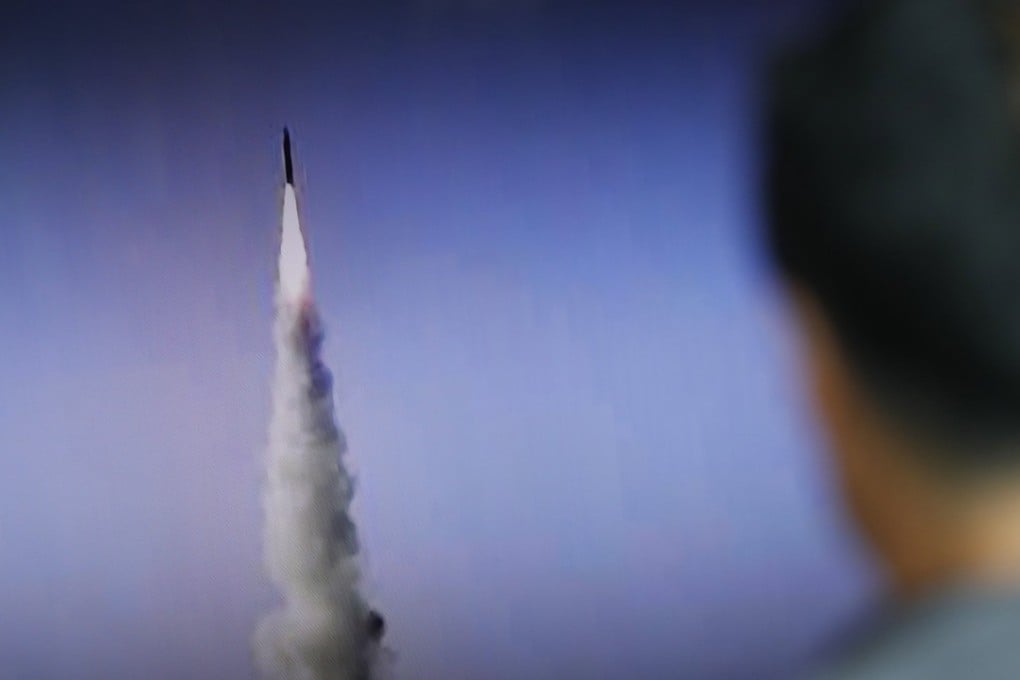 A man watches the TV news on North Korea’s recent missile launch, in Seoul on Monday. North Korea launched a ballistic missile a day earlier that flew more than 500km towards the Sea of Japan, the same type of missile reportedly test-launched on February 12. Photo: EPA