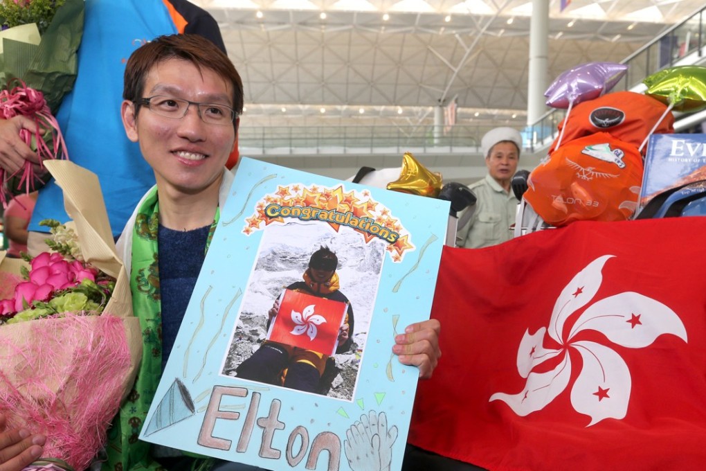 Elton Ng Chun-ting at Hong Kong International Airport on Thursday. Photo: K.Y. Cheng