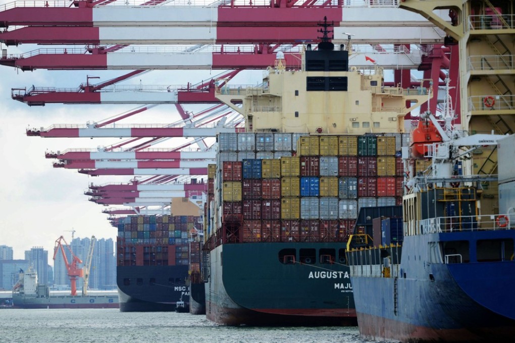 A file picture of cargo containers at Qingdao port in eastern China. Photo: AFP