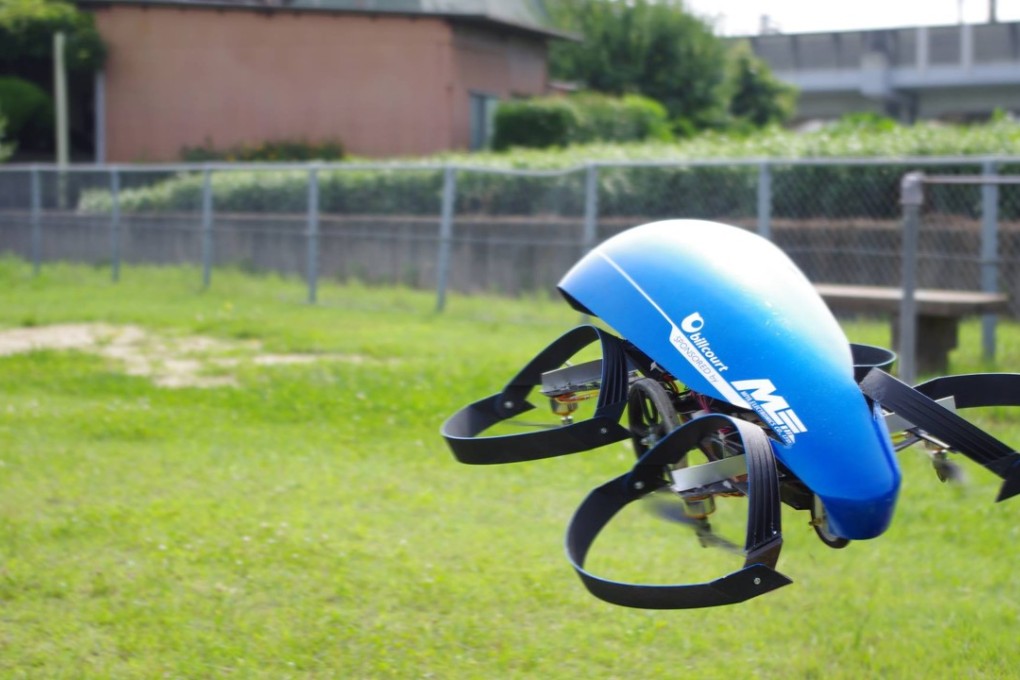 A mini prototype of the Cartivator flying car is tested in Aichi Prefecture, central Japan. Handout photo