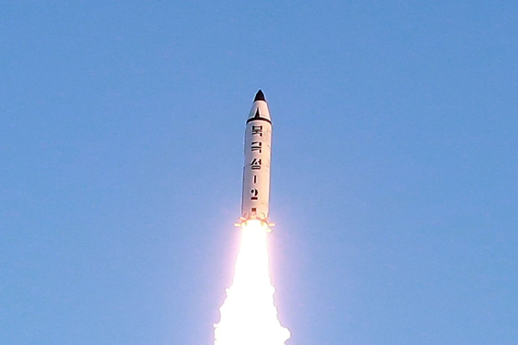 A test-fire of a Pukguksong-2 missile. File photo: Reuters