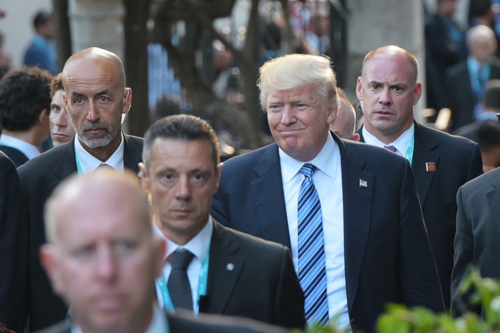 US President Donald Trump arrives for a concert of La Scala Philharmonic Orchestra at the ancient Greek Theatre of Taormina during the Heads of State and of Government G7 summit. Photo: AFP pool