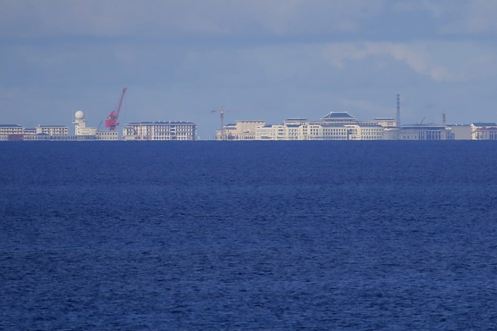 Chinese Structures on the man-made Subi Reef in the disputed Spratly Islands. Photo: AP