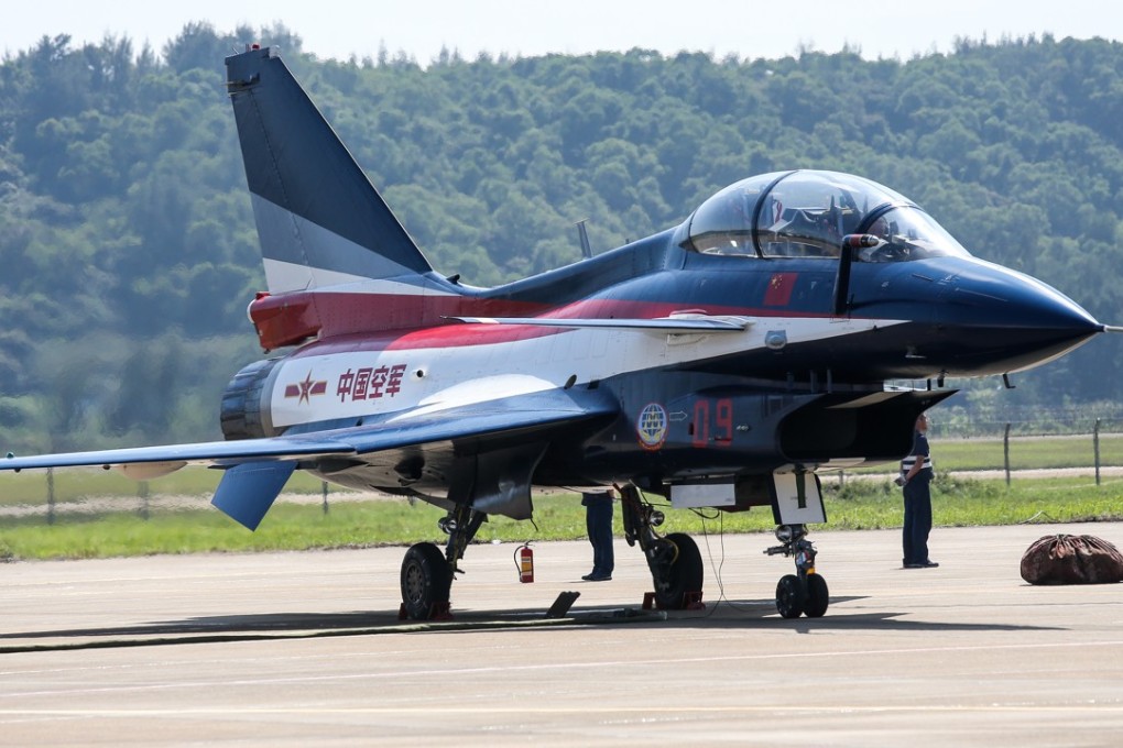 An aerobatic version of China’s J-10 fighter seen at the Zhuhai air show Southern China in 2016. Photo: Dickson Lee