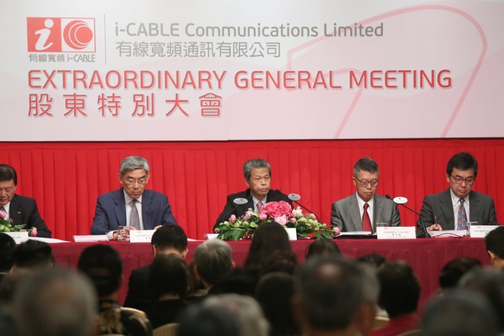 iCable EGM at The Marco Polo Hongkong Hotel in Tsim Sha Tsui. Photo: K. Y. Cheng