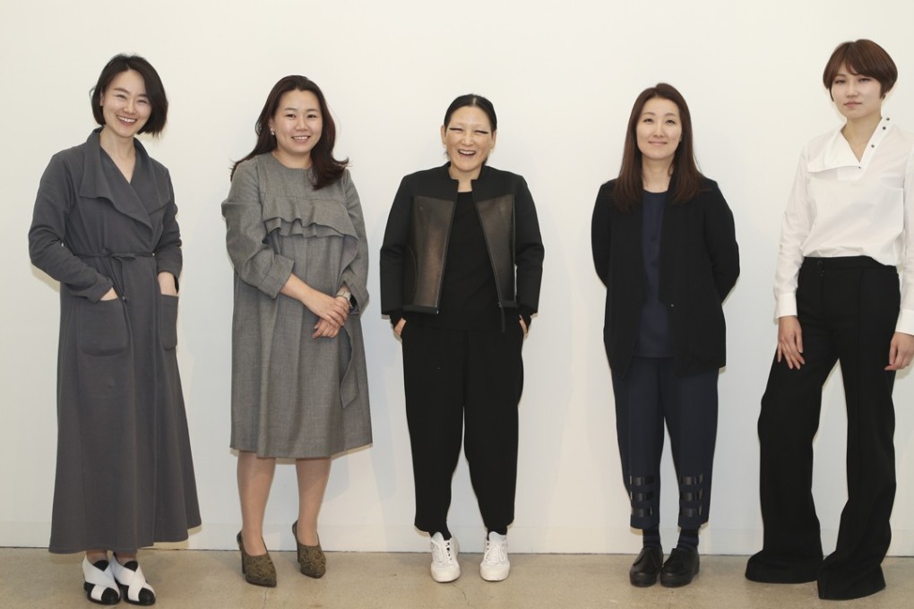 The Wear Grey design collective featuring designers Sohyan Bhaak, Seonju Kam, Im Seonoc, Jaelim Yi and Miseon Park. Photo: Justin Shin