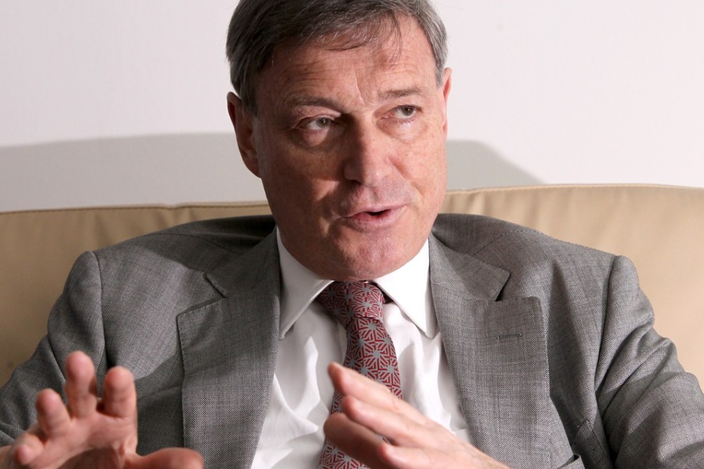 The EU ambassador to China, Hans Dietmar Schweisgut, makes a point in Beijing on Friday. (May 26) Photo: Simon Song