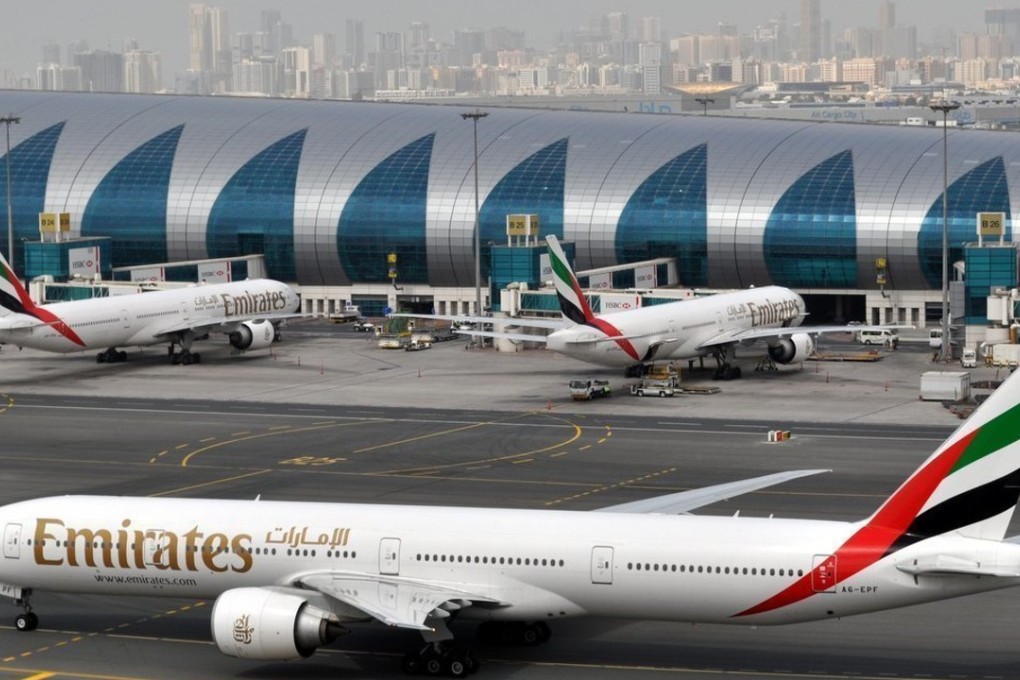 Emirates sent an email to staff on Tuesday telling them to remove the pins. Photo: AP