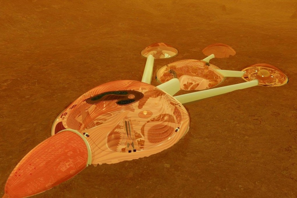 An artist's rendering of what the UAE's planned Martian colony might look like. Graphic: Dubai Media Office