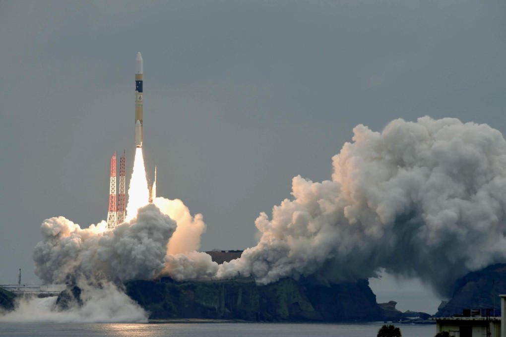 A rocket launched Thursday from southern Japan is carrying a satellite that will form part of a Japanese GPS. Photo: AP