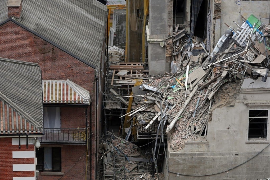 The collapse of the old block took place in May 2016. Photo: Sam Tsang