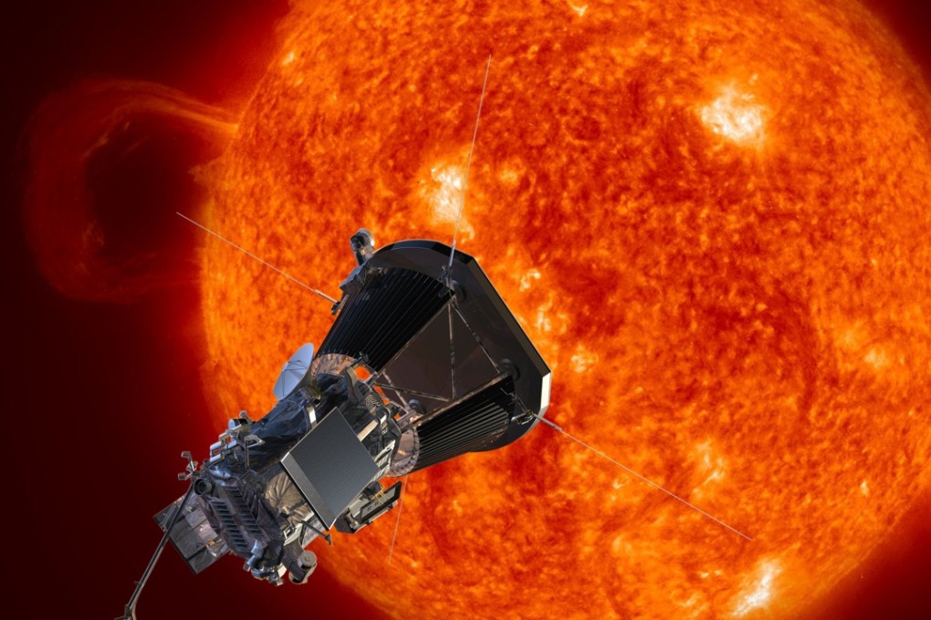 This image made available by the Johns Hopkins University Applied Physics Laboratory on Wednesday, May 31, 2017 depicts Nasa's Solar Probe Plus spacecraft approaching the sun. On Wednesday, NASA announced it will launch the probe in summer 2018 to explore the solar atmosphere. It will be subjected to brutal heat and radiation like no other man-made structure before. Photo: Johns Hopkins University Applied Physics Laboratory via AP