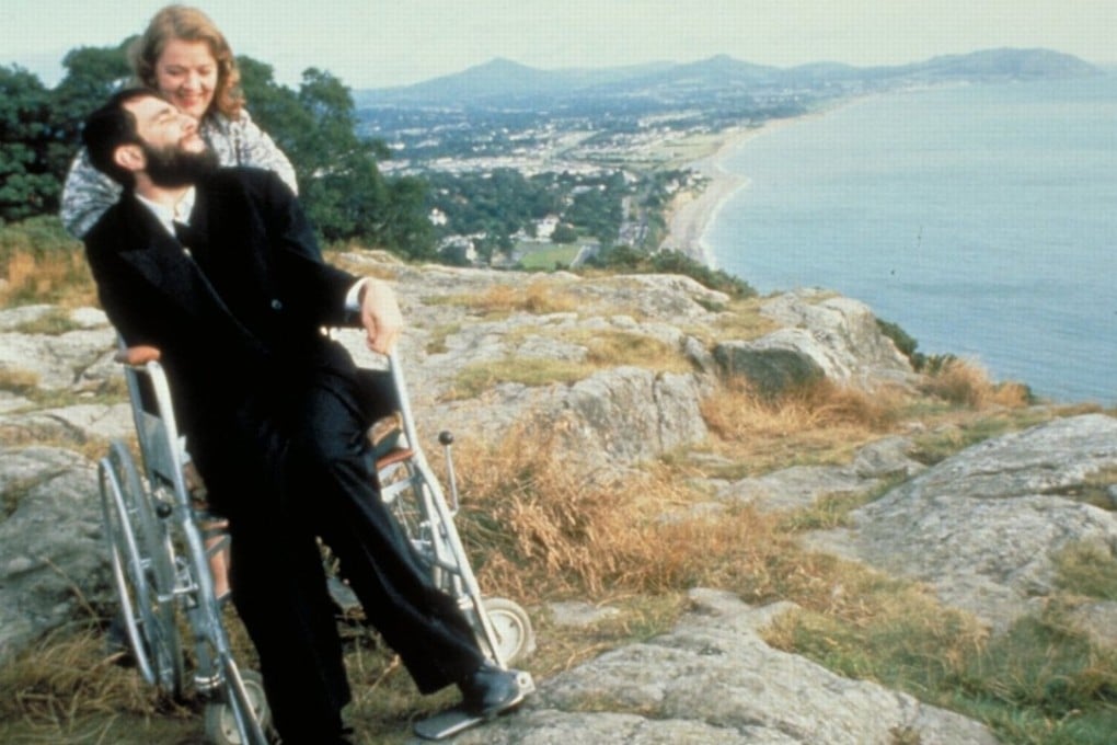 Daniel Day-Lewis, as Irish artist Christy Brown, and Ruth McCabe, in the film My Left Foot.