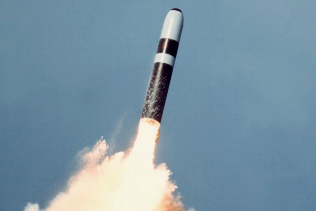 A Trident missile is launched from a submarine. The system has been Britain’s only nuclear weapons programme since 1998. Photo: Reuters