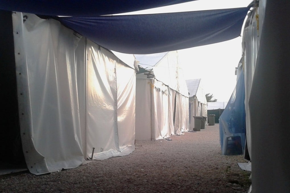 An undated handout image from Amnesty International claiming to show the view of the family living quarters at the Australian-run detention centre on the Pacific island nation of Nauru. Photo: Reuters