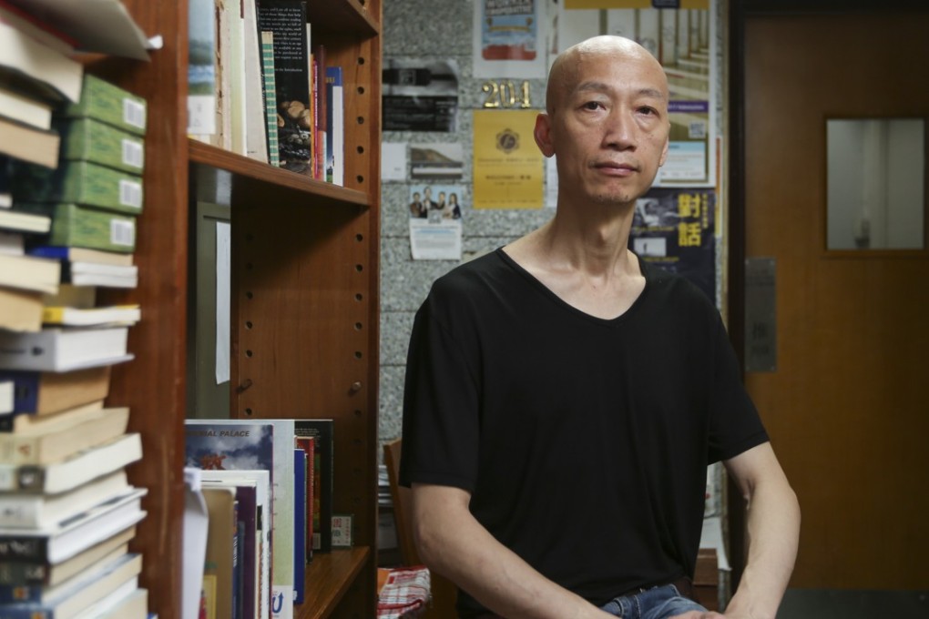 Owner of Flowbooks, Surdham Lam Sum at his bookshop at Lyndhurst Terrace in Central. Photo: Xiaomei Chen