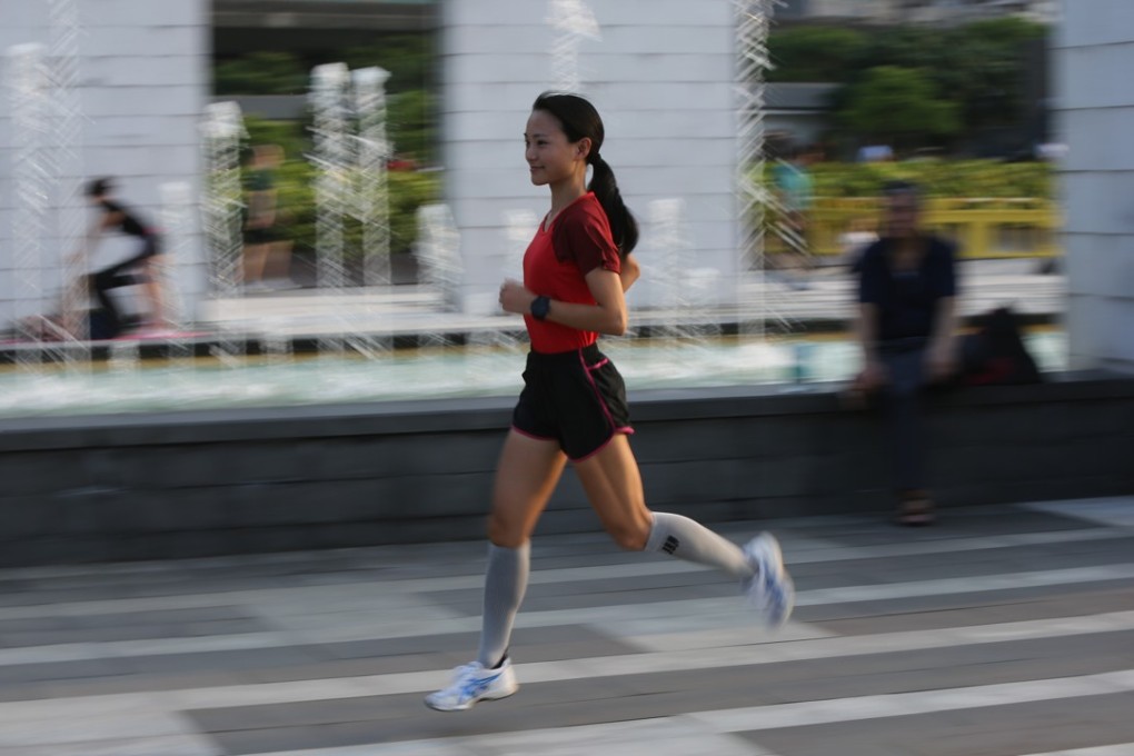 Marcia Zhou trains in Sai Ying Pun. Photo: Xiaomei Chen