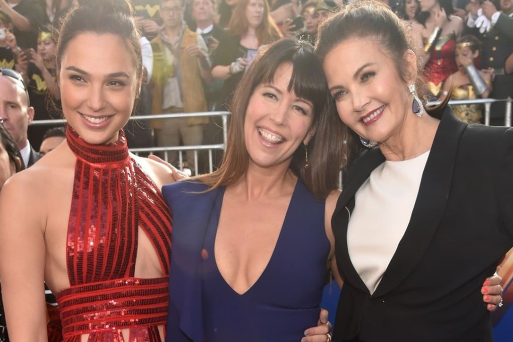 Gal Gadot (left), Patty Jenkins and Lynda Carter at the premiere of Wonder Woman in Hollywood. Photo: AFP