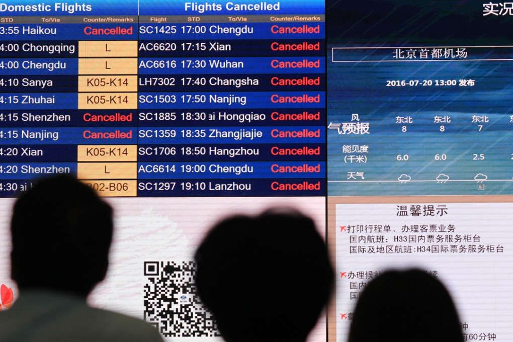According to global flight data service FlightStats, nine out of 10 of the world’s worst large airports for punctuality in April were in China. Photo: Simon Song