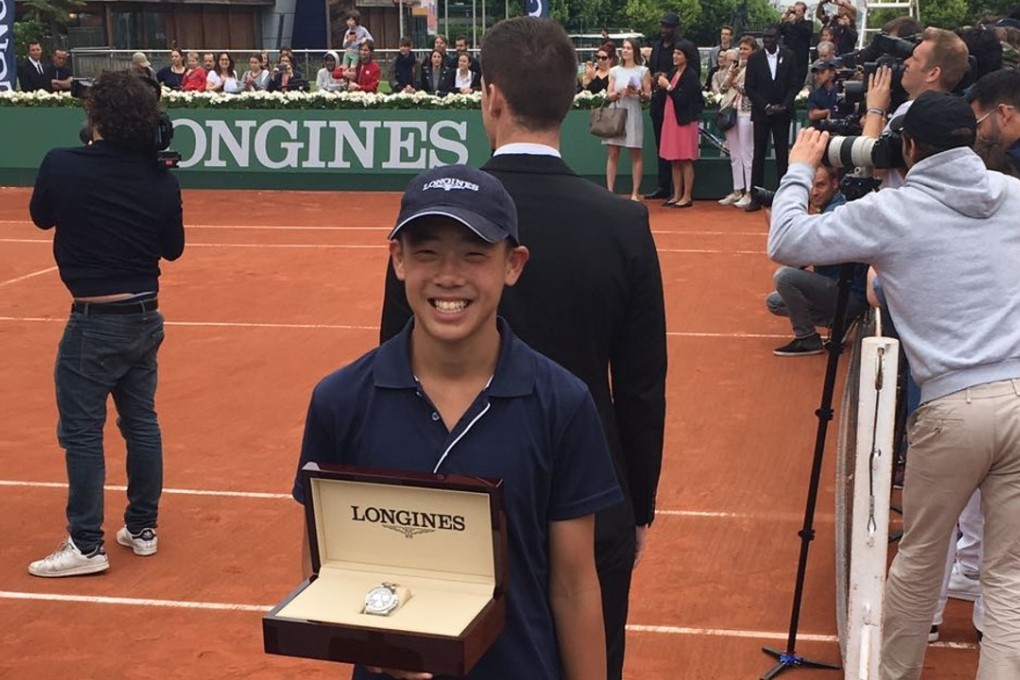 Chak Lam Coleman Wong collects his runners-up prize. Photo: Edith Lun