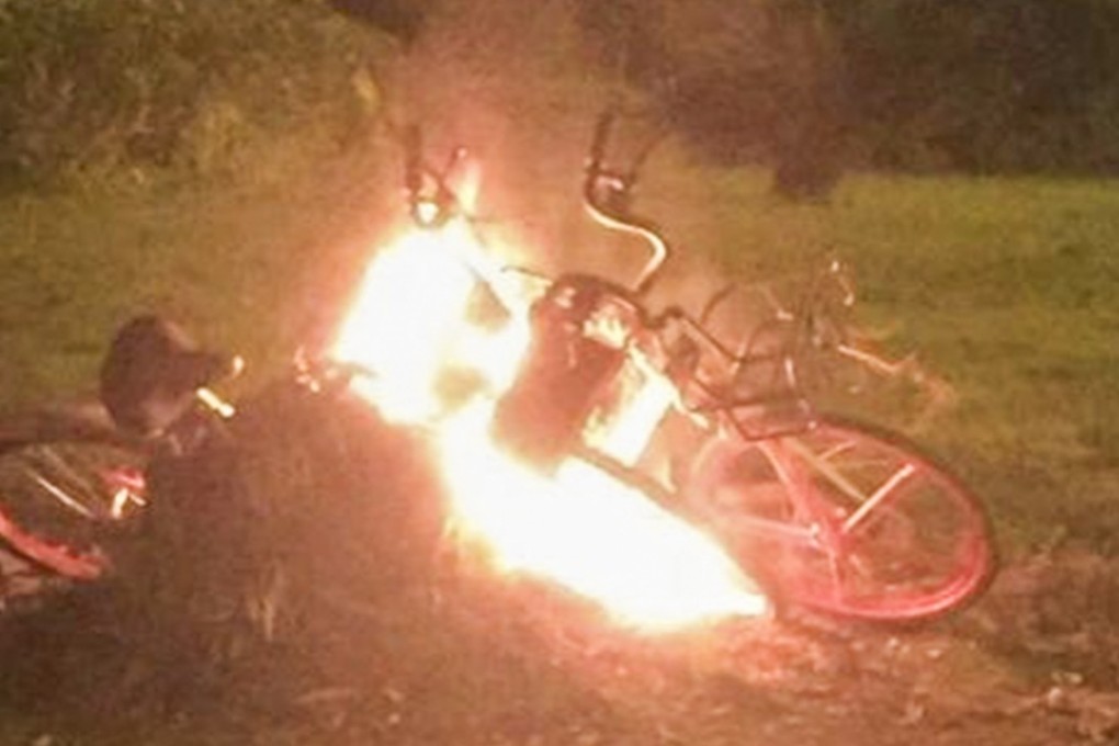 Shared bikes had put a dent in the suspect’s rickshaw business. Photo: Handout