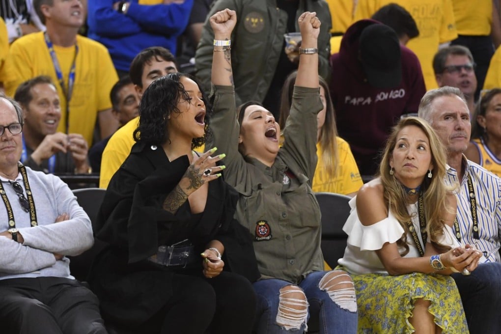 Rihanna during game one of the NBA finals between the Golden State Warriors and the Cleveland Cavaliers at Oracle Arena. Photo: USA TODAY Sports